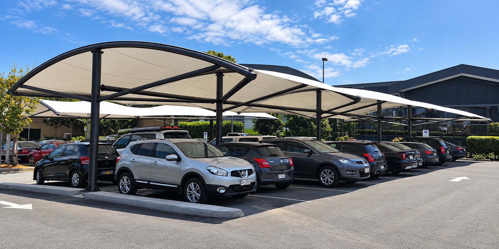 double bay parking shades