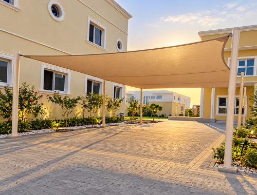 sail type car parking shade
